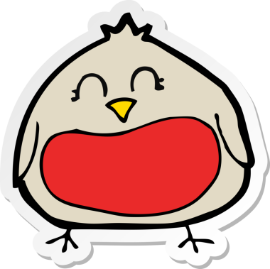 Bir insan tarafından çizilmiş komik bir karikatür etiketi.