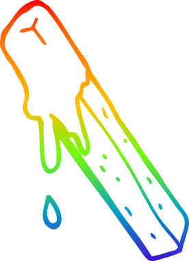 gökkuşağı gradyan çizgi çizimi bir insan tarafından çizilmiş patates kızartması