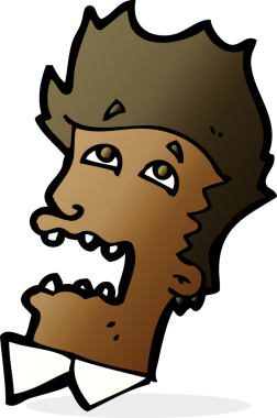 Bir insan tarafından çizilmiş korkmuş bir adam.