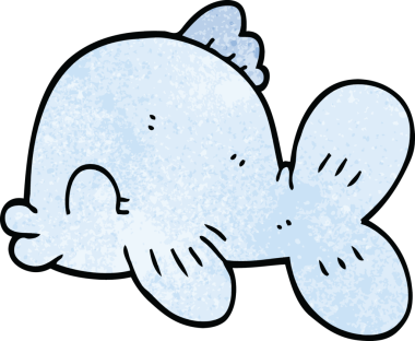 Bir insan tarafından çizilmiş karalama balığı.