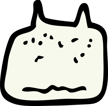 Bir insan tarafından çizilmiş karalama tarzı karikatür dişi.