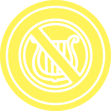 bir insan tarafından çizilmiş müzik dairesel simgesi yok