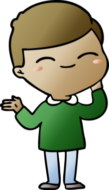 bir insan tarafından çizilmiş utangaç bir çocuk.