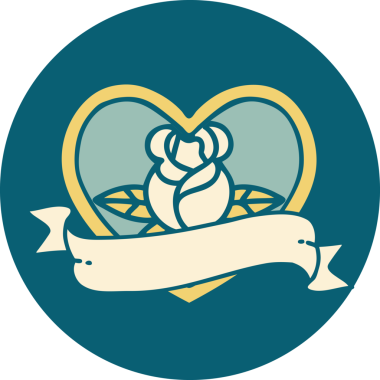 Bir insan tarafından çizilmiş bir kalbin ikonik dövme görüntüsü.