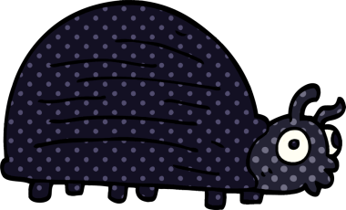 karikatür bir insan tarafından çizilmiş dev bir böcek