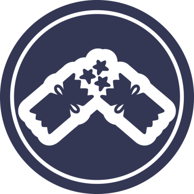 Bir insan tarafından çizilmiş patlayan noel krakeri simgesi