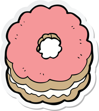 Bir insan tarafından çizilmiş karikatür bisküvisi.