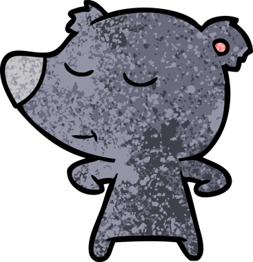 Bir insan tarafından çizilmiş bir çizgi film karakteri.