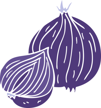 Bir insan tarafından çizilmiş karalama soğanı.