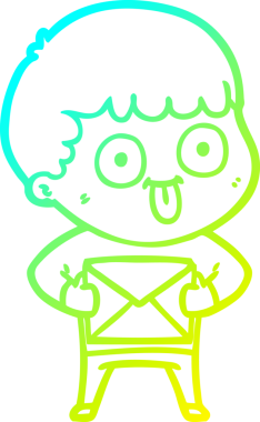 Bir insan tarafından çizilmiş soğuk çizgi çizgi film karakteri.