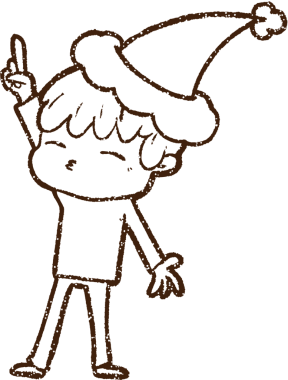 Bir insan tarafından çizilmiş Noel Adamı Kömürü