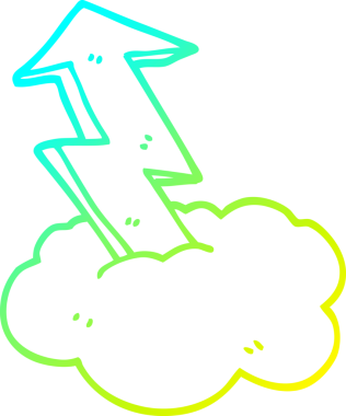 Bir insan tarafından çizilmiş bir çizgi filmin soğuk gradyan çizgi çizimi