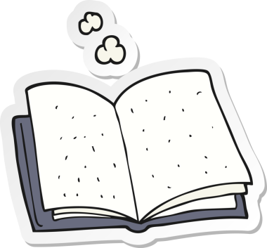 Bir insan tarafından çizilmiş bir çizgi roman çıkartması.