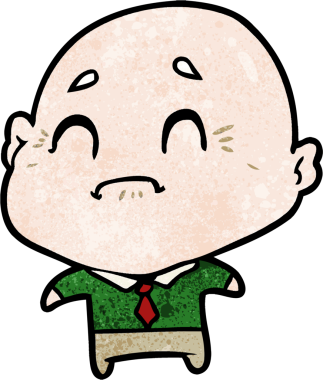 Bir insan tarafından çizilmiş yaşlı adam çizgi filmi.