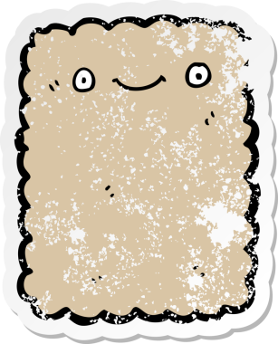 Bir insan tarafından çizilmiş karikatür bisküvisi.