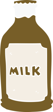 Bir insan tarafından çizilmiş çikolatalı süt.