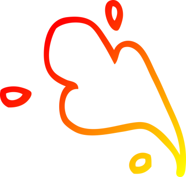 Bir insan tarafından çizilmiş bir çizgi filmin sıcak çizgi çizgisi çizimi