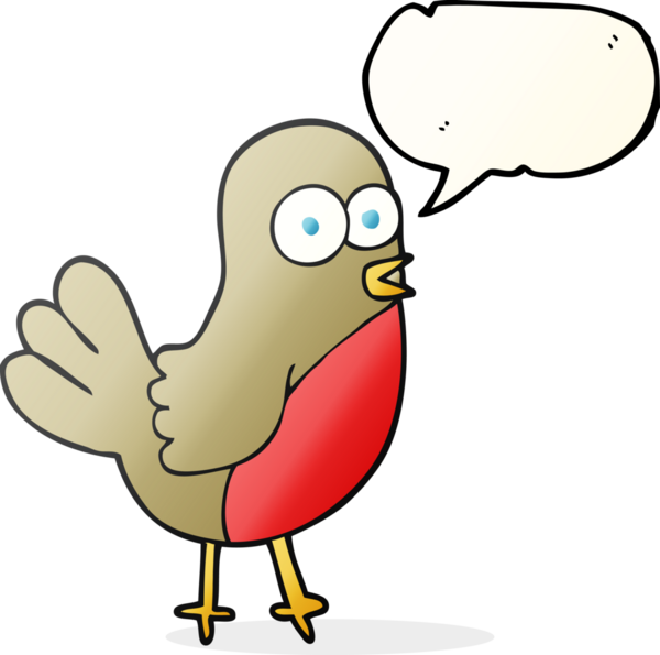 Bir insan tarafından çizilmiş serbest konuşma balonu çizgi filmi Robin.