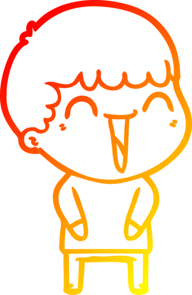 Bir insan tarafından çizilmiş mutlu bir adamın çizgi çizimi.