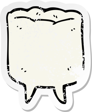 Bir insan tarafından çizilmiş bir çizgi film dişinin sıkıntılı çıkartması.