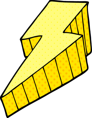 Bir insan tarafından çizilmiş karalama dekoratif yıldırım