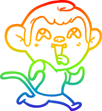 gökkuşağı gradyan çizimi bir insan tarafından çizilen çılgın çizgi maymun çizimi