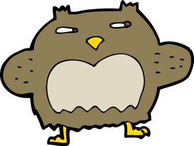 bir insan tarafından çizilmiş şüpheli bir baykuş.