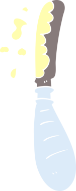 Bir insan tarafından çizilmiş karalama tereyağı bıçağı.