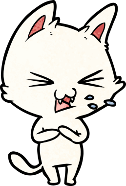 Bir insan tarafından çizilmiş kedi tıslaması.