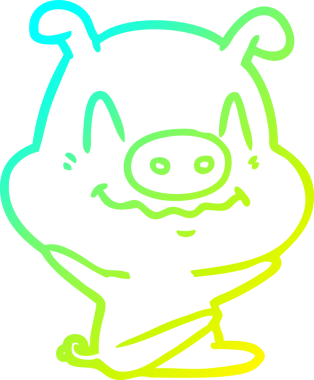 Bir insan tarafından çizilmiş soğuk çizgi film karakteri çizimi.