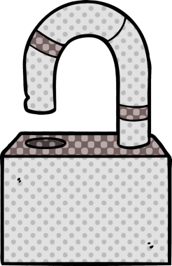 Bir insan tarafından çizilmiş asma kilit.