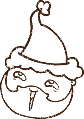 Bir insan tarafından çizilmiş Noel Baba Kömürü