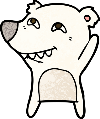 Bir insan tarafından çizilmiş kutup ayısı karikatürü