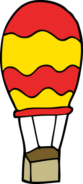Bir insan tarafından çizilmiş sıcak hava balonunun karalaması.