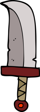 Bir insan tarafından çizilmiş karalama hançeri.