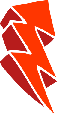 Bir insan tarafından çizilmiş karalama yıldırım sembolü.