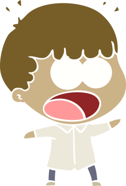 Düz renkli çizgi film bir insan tarafından çizilmiş.