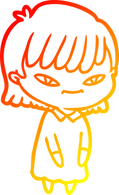 Bir insan tarafından çizilmiş bir karikatür kadın çizimi