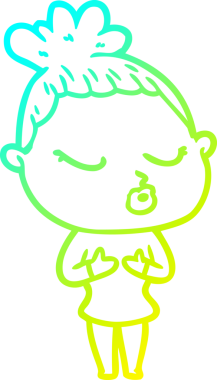 Bir insan tarafından çizilmiş soğuk bir çizgi film çizimi.