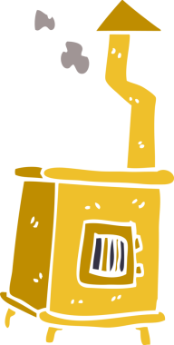 Bir insan tarafından çizilmiş eski ahşap yakıcıyı karala