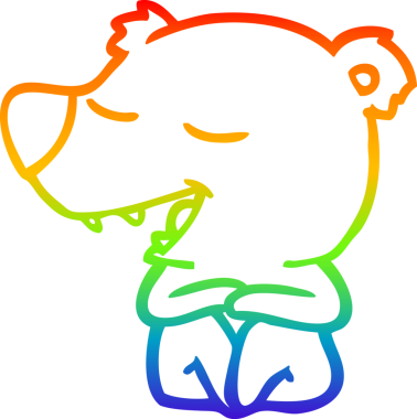 gökkuşağı gradyan çizgi çizimi bir insan tarafından çizilmiş bir çizgi ayı