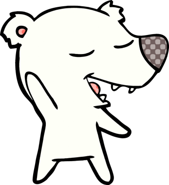 Bir insan tarafından çizilmiş kutup ayısı karikatürü