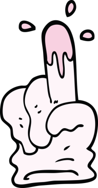 Bir insan tarafından çizilmiş tıbbi eldiven.