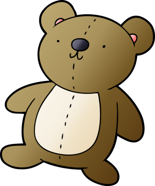 Bir insan tarafından çizilmiş oyuncak ayı.