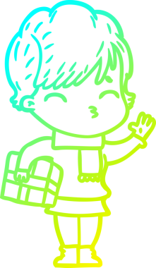 Bir insan tarafından çizilmiş bir karikatür kadın çizimi