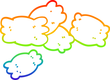 gökkuşağı gradyan çizgi çizimi bir insan tarafından çizilmiş makarna