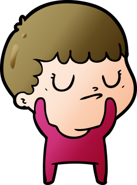 Bir insan tarafından çizilmiş huysuz çocuk çizgi filmi.