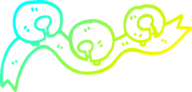 Bir insan tarafından çizilmiş soğuk gradyan çizgi çizimi