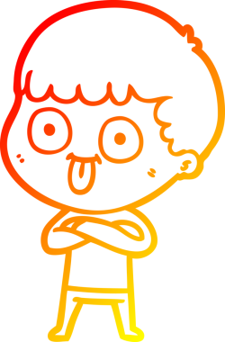 Bir insan tarafından çizilmiş çizgi film karakteri.