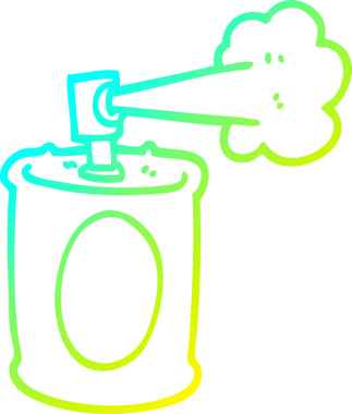 Bir insan tarafından çizilmiş bir karikatür sprey boya kutusu.